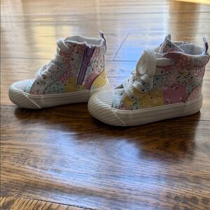 Colorful Patchwork Kids High-Top Sneakers